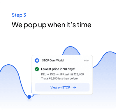 Step 3: We pop up when it's time