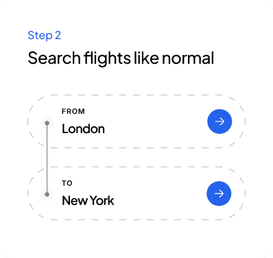 Step 2: Search flights like normal